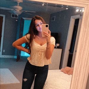 white & peach top from pacsun